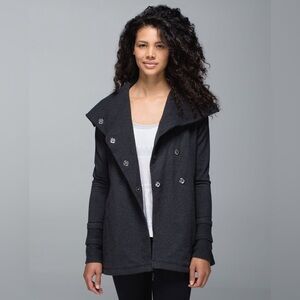 Lululemon‎ Gratitude Wrap Heathered Black Jacket | Size 4 | PRELOVED!! EUC!! 🩶